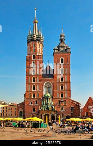 St. Marys Kirche in Krakau in Polen Stockfoto