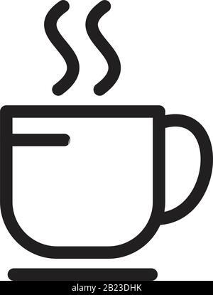 Kaffeetasse Symbol Vorlage schwarz Farbe editierbar. Symbol für Kaffeetasse Symbol Symbol Flat Vector Illustration für Grafik- und Webdesign. Stock Vektor