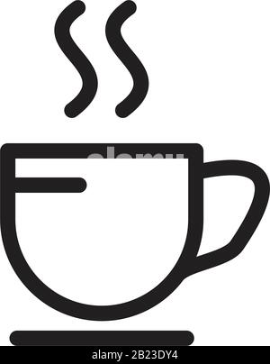 Kaffeetasse Symbol Vorlage schwarz Farbe editierbar. Symbol für Kaffeetasse Symbol Symbol Flat Vector Illustration für Grafik- und Webdesign. Stock Vektor