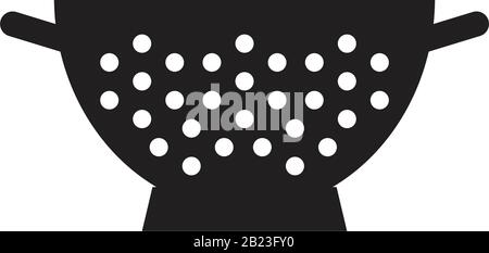 Farbe für Farbkälzersymbol Vorlage für Schwarz bearbeitbar. Colander-Symbol Symbol Flache Vektordarstellung für Grafik- und Webdesign. Stock Vektor