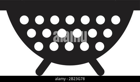 Farbe für Farbkälzersymbol Vorlage für Schwarz bearbeitbar. Colander-Symbol Symbol Flache Vektordarstellung für Grafik- und Webdesign. Stock Vektor