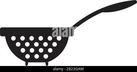 Farbe für Farbkälzersymbol Vorlage für Schwarz bearbeitbar. Colander-Symbol Symbol Flache Vektordarstellung für Grafik- und Webdesign. Stock Vektor