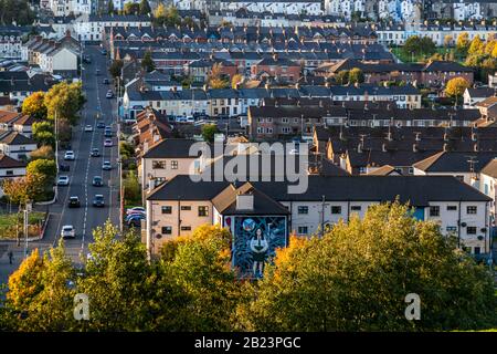 Politische Wandgemälde in Londonderry, Northern Ireland, Vereinigtes Königreich Stockfoto