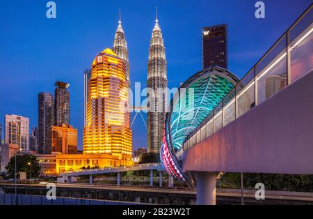 Die Saloma Link Bridge in Kuala Lumpur, Malaysia. Stockfoto