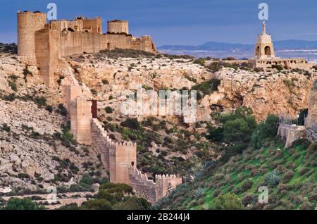 Muralla de Jairan, Alcazaba, Almeria, Andalusien, Spanien Stockfoto