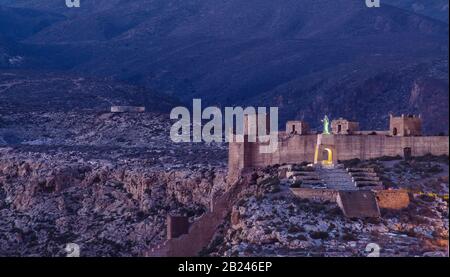 Muralla de Jairan, Alcazaba, Almeria, Andalusien, Spanien Stockfoto