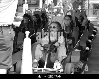 Diese schwarz-weißen Fotos sind von meinem Sohn Spaß auf seiner besten Freund Geburtstagsfeier. Die Party wurde am Fun Spot America in Orlando, FL, abgehalten. Stockfoto