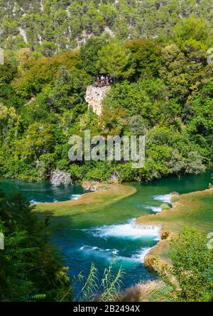 Kaskaden, Nationalpark Krka, Region Sibenik-Knee, Dalmatien, Kroatien Stockfoto