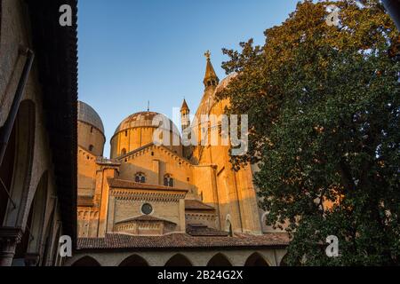 Padua, ITALIEN - 28. Dezember 2016 - Blick auf das Wahrzeichen der Päpstlichen Basilika von Sant'Antonio da Padova (Päpstliche Basilika von Sant'Antonio von P Stockfoto