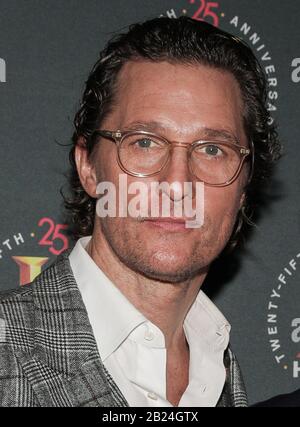 New York, NY, USA. Februar 2020. Carnegie Hall, New York, USA. Februar 2020. Matthew McConaughey war Teilnehmer einer E Networks HISTORYTalks Travelling Speaker Series, Carnegie Hall, New York, NY 29. Februar 2020. Credit: CJ Rivera/Everett Collection/Alamy Live News Stockfoto