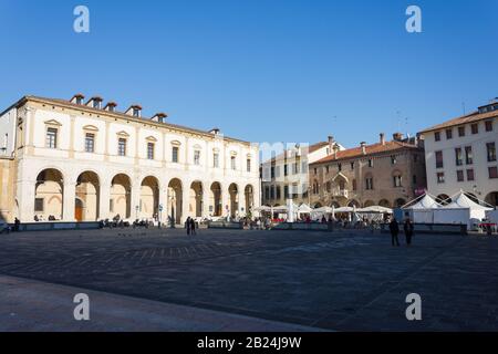 Padova, ITALIEN - 28. Dezember 2016 - Piazza del Duomo in Padova Stockfoto