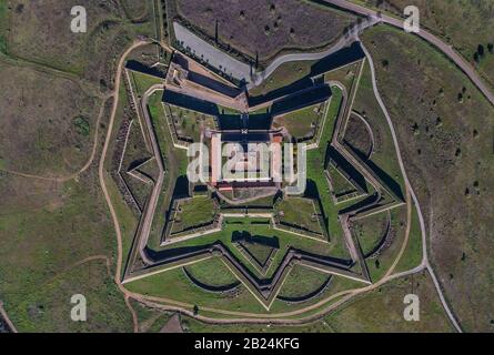 Antenne. Forte Santa Luzia in Elvas Portugal Stockfoto