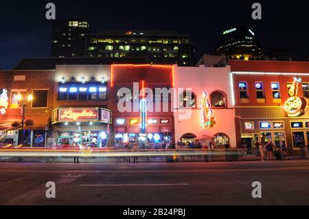Broadway Street, Nashville, USA Stockfoto
