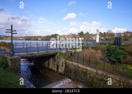 Roath Park Lake, Cardiff, South Wales Stockfoto