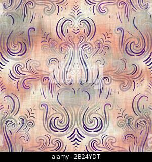 Farbtuchmuster mit Tinte zum Anbluten von Gewebetexturmuster Stockfoto