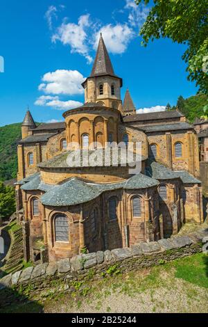 Frankreich, Conques, Abteikirche von Sainte-Foy Stockfoto