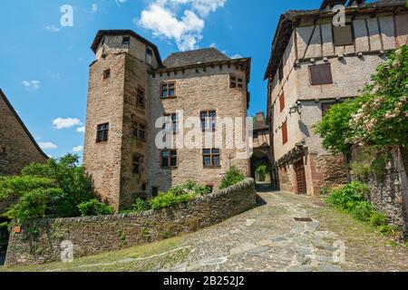 Frankreich, Conques, Stadtzentrum Stockfoto