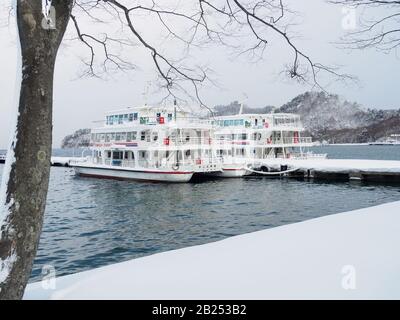 Winter am Towadako See in der Präfektur Aomori, Japan Stockfoto