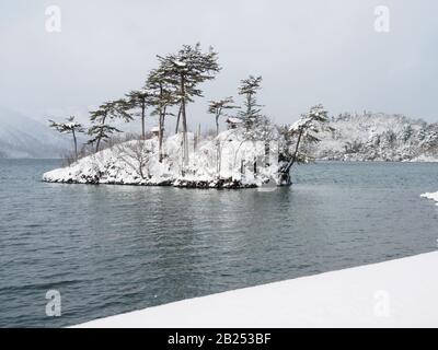 Winter am Towadako See in der Präfektur Aomori, Japan Stockfoto