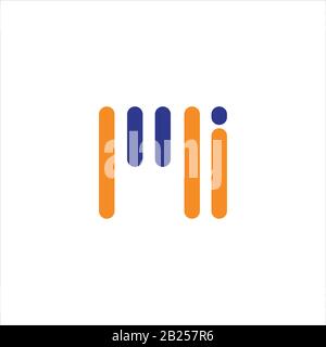 Anfangsbuchstabe mi Logo oder im Logo Vector Designvorlage Stock Vektor