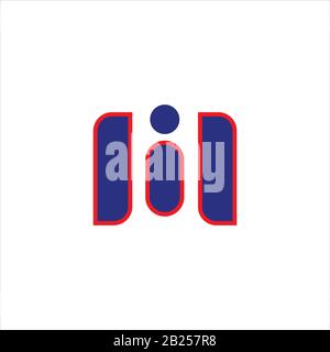 Anfangsbuchstabe mi Logo oder im Logo Vector Designvorlage Stock Vektor