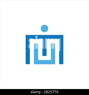Anfangsbuchstabe mi Logo oder im Logo Vector Designvorlage Stock Vektor