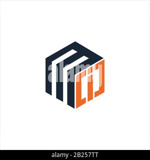 Anfangsbuchstabe mi Logo oder im Logo Vector Designvorlage Stock Vektor