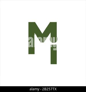 Anfangsbuchstabe mi Logo oder im Logo Vector Designvorlage Stock Vektor
