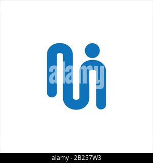 Anfangsbuchstabe mi Logo oder im Logo Vector Designvorlage Stock Vektor