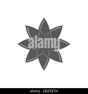 Stern-3D-Vektor mit flachem geometrischem Drall-Logo Stock Vektor