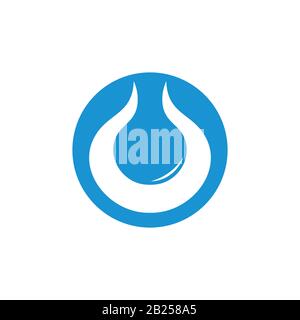 Abstrakte Wassertropfen Kreis frische Symbol logo Stock Vektor