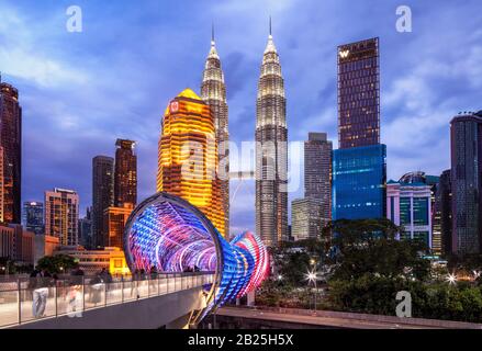 Die Saloma Link Bridge in Kuala Lumpur, Malaysia. Stockfoto