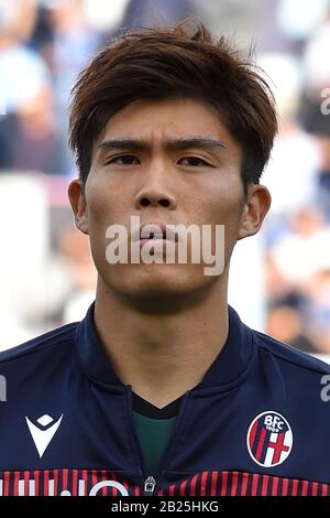 Fiumicino, Italien. März 2020. Fußball-Serie A Lazio gegen Bologna Rom (Italien) 29. Februar 2020 Takehiro Tomiyasu Credit: Independent Photo Agency/Alamy Live News Stockfoto