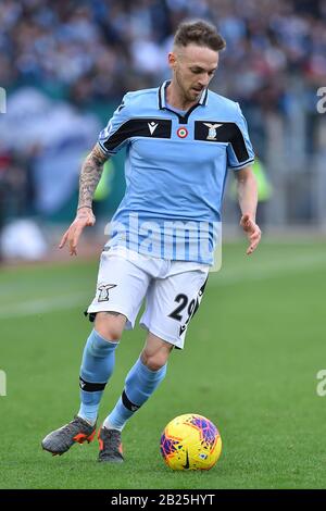 Fiumicino, Italien. März 2020. Fußball Serie A Lazio / Bologna Rom (Italien) 29. Februar 2020 Manuel Lazzari Credit: Independent Photo Agency / Alamy Live News Stockfoto