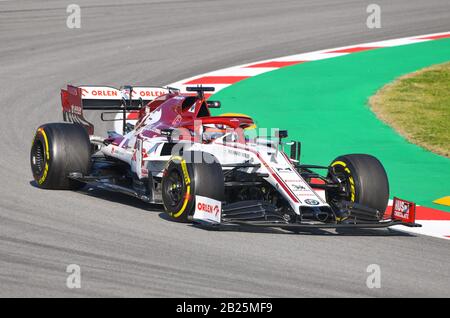 Circuit de Barcelona-Catalunya in Montmelo Spanien 20.2.2020, Formel-1-Vorsaisontests, Kimi Räikkönen (FIN), Alfa Romeo Stockfoto