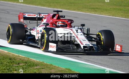 Circuit de Barcelona-Catalunya in Montmelo Spanien 20.2.2020, Formel-1-Vorsaisontests, Kimi Räikkönen (FIN), Alfa Romeo Stockfoto