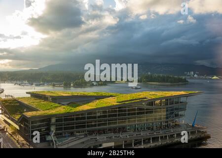 Blick auf Vancouver Convention Center, Vancouver, British Columbia Stockfoto