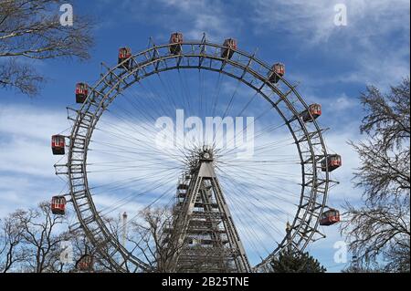 Riesenrad Panoramaradrader Prater Park Wien Stockfoto