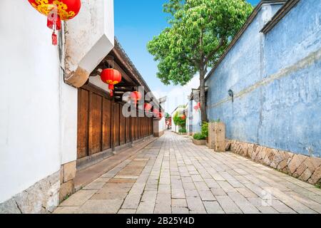 Hutongs und typische chinesische historische Gebäude, Fuzhou, Fujian Stockfoto