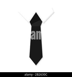 Business Dress Code und selbstbewusst, Krawatten auf weißem Hintergrund, Vektor-Kragen-Ausschnitt, Illustration Krawatte Kleidung mit Kragen Stock Vektor