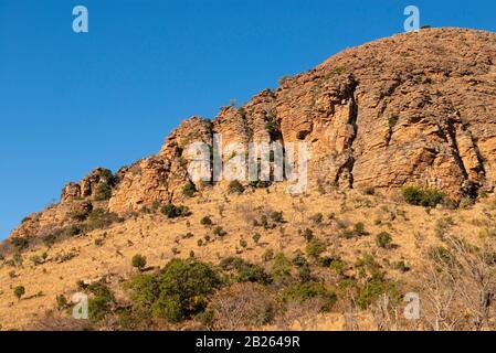 Felswände aus Waterberg, Marakele National Park, Waterberg, Südafrika Stockfoto