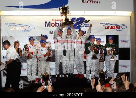 Siegerpodium beim 12-Stunden-Rennen von Sebring 2003 Stockfoto