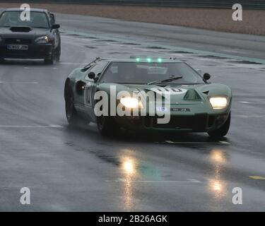 Jason Wright, Ford GT40, Pomeroy Trophäe, Vintage Sports Car Club, VSCC, 15. Februar 2020, Grand-Prix-Rennstrecke, Silverstone, Towcester, England. Schlecht w Stockfoto