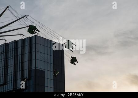 Fairground Rides, Centenary Square, Birmingham, England Stockfoto