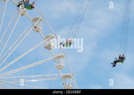 Fairground Rides, Centenary Square, Birmingham, England Stockfoto