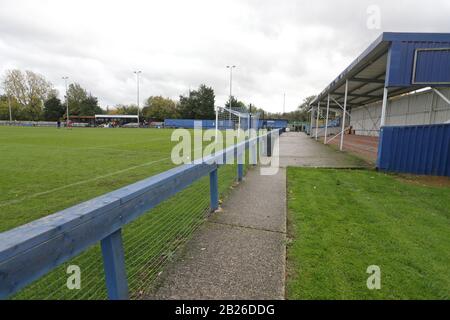 Allgemeine Ansicht der Boden während Romford vs Soham Stadt Förster, BetVictor Liga Nord Abteilung Fußball an der Brentwood in der 2. November 2019 Stockfoto