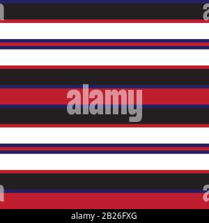 Farbenfrohes klassisches Stripe-Muster mit klassischem, horizontalem Streifenmuster, das sich für Hemddruck, Textilien, Jersey und Jacquard-Patter eignet Stock Vektor