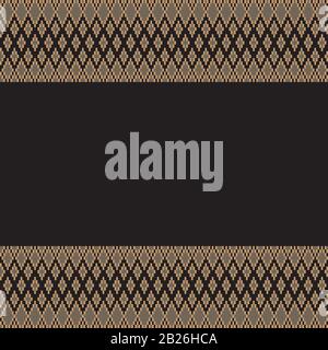 Argyle Geometric Border Template - Dies ist eine Argyle-Border-Vorlage, die für Hintergründe, Druckmaterialien, E-Commerce usw. geeignet ist Stock Vektor