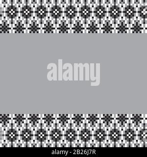 Argyle Geometric Border Template - Dies ist eine Argyle-Border-Vorlage, die für Hintergründe, Druckmaterialien, E-Commerce usw. geeignet ist Stock Vektor