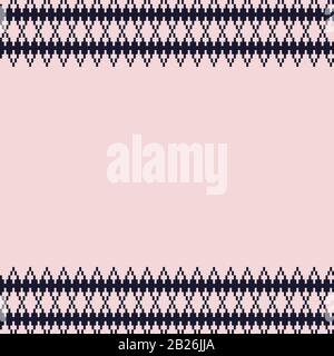 Argyle Geometric Border Template - Dies ist eine Argyle-Border-Vorlage, die für Hintergründe, Druckmaterialien, E-Commerce usw. geeignet ist Stock Vektor